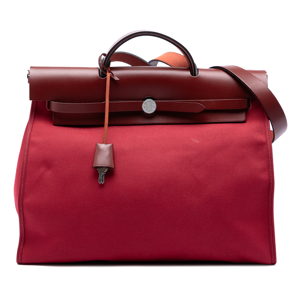 Pre-Loved Hermes Toile Herbag Zip 39